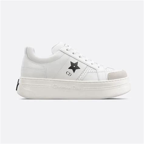 Dior Star Platform Sneaker White Calfskin and Suede 